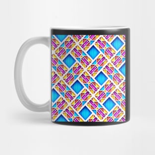 3d Geometric Pattern, Rhombic  Motif Mug